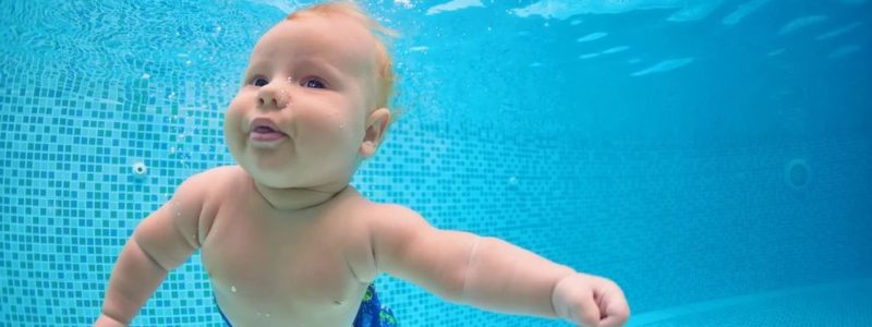 swimming baby
